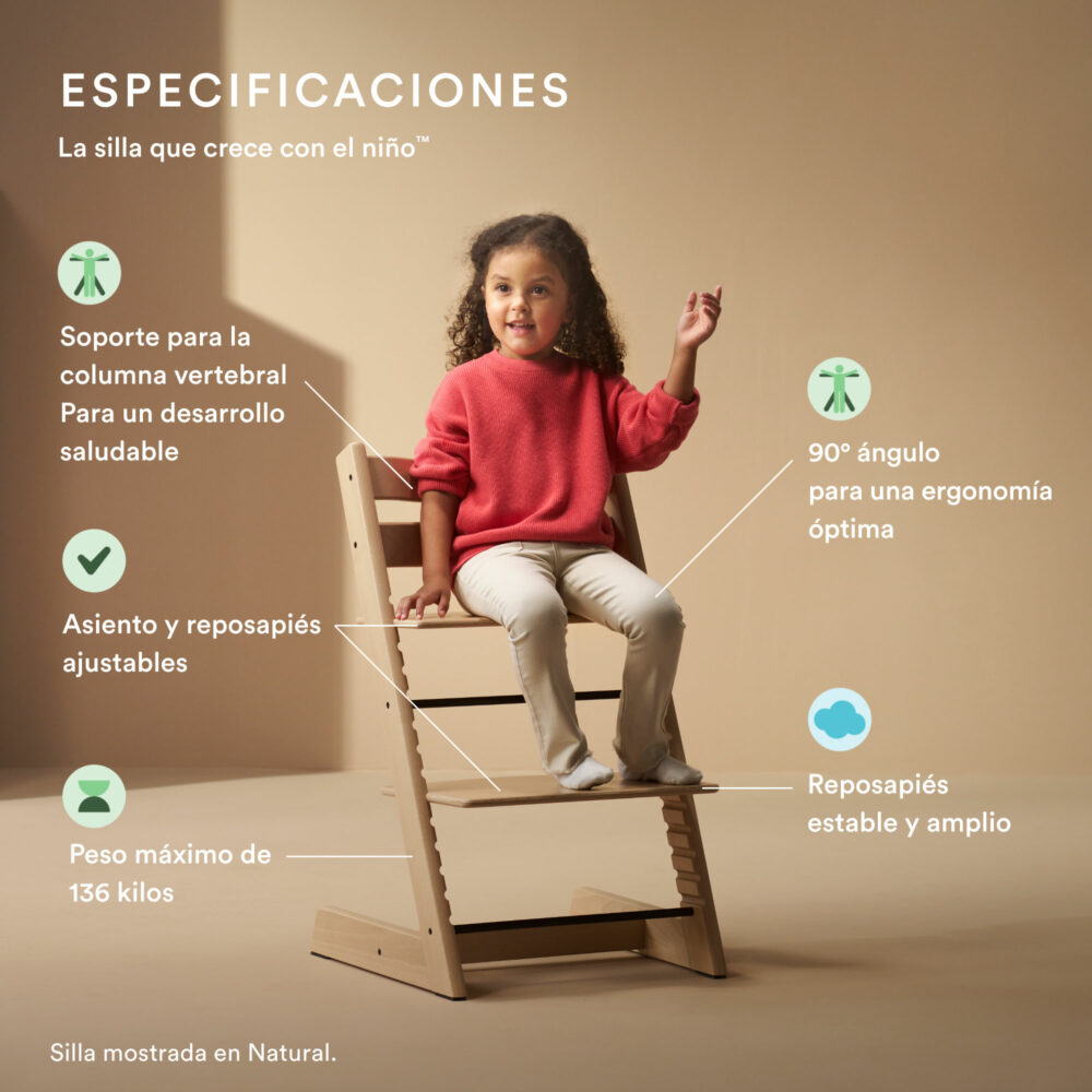 PACK SILLA MODELO TRIPP TRAPP + COJÍN NORDIC + BABYSET + BANDEJA STOKKE