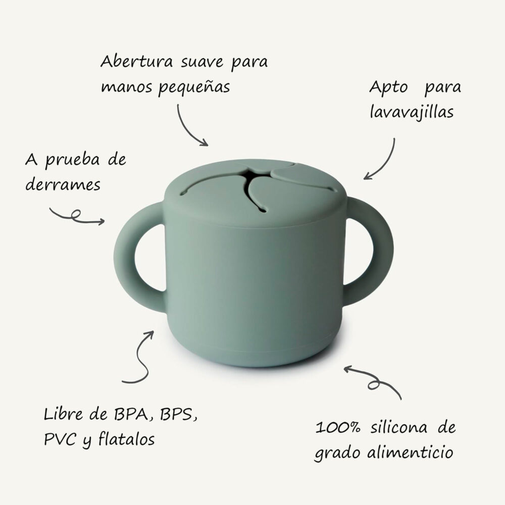 TAZA PARA SNACK CON ASAS DE SILICONA MUSHIE