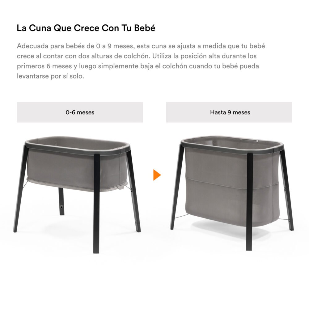 MINI CUNA MODELO SNOOZI PARA BEBÉS DE 0 A 9 MESES STOKKE