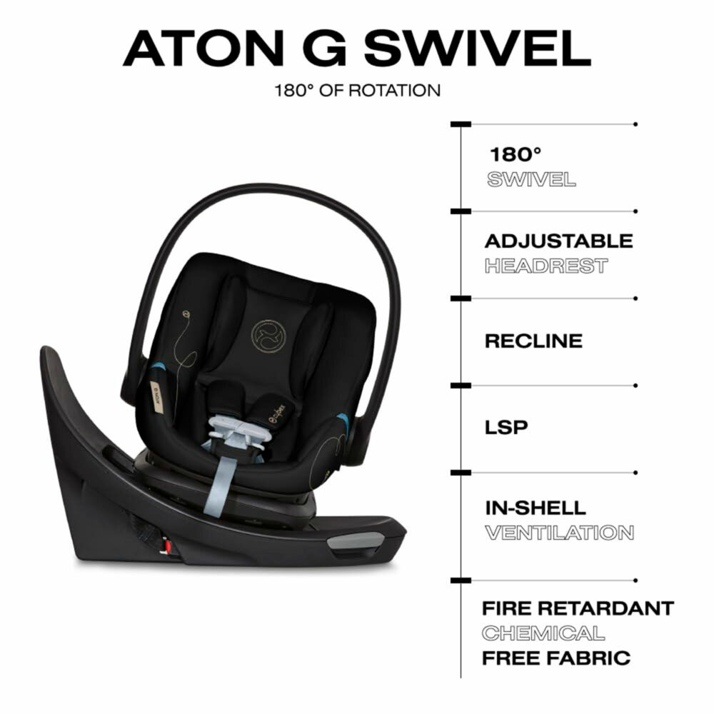 ASIENTO DE AUTO CON BASE DE 0 A 18 MESES MODELO ATON G CYBEX