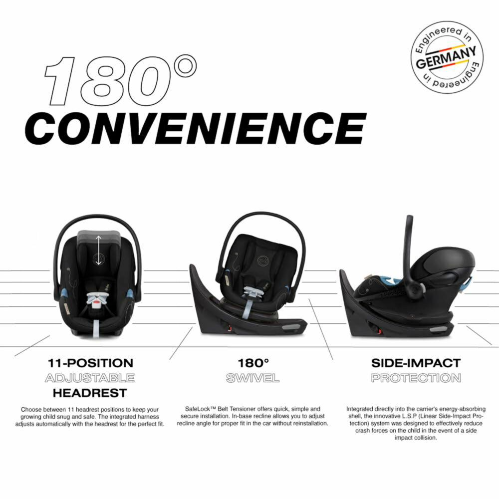 ASIENTO DE AUTO CON BASE DE 0 A 18 MESES MODELO ATON G CYBEX