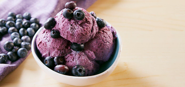 Helado de Arándanos y Yogurt