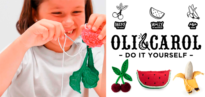 Oli & Carol, mordedores que animan a los niños a comer frutas y verduras