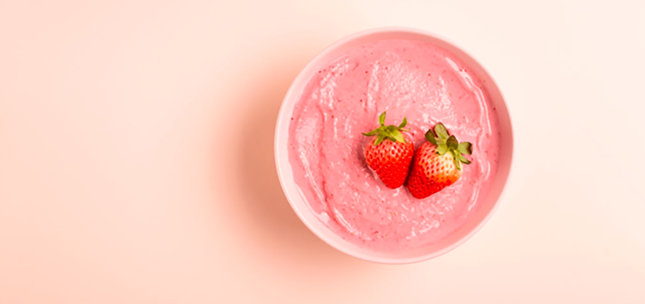 Mazamorra de Plátano y Fresas