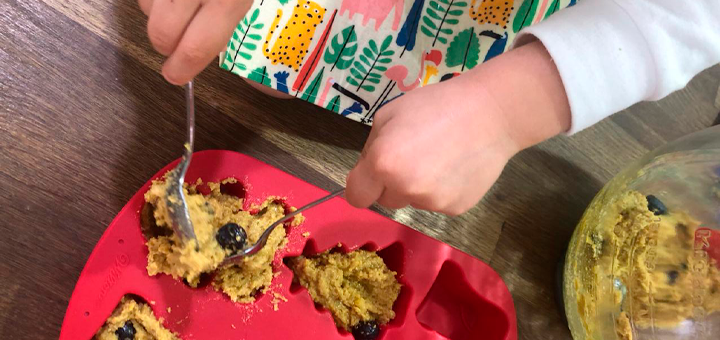 Muffins de Plátano y Arándanos