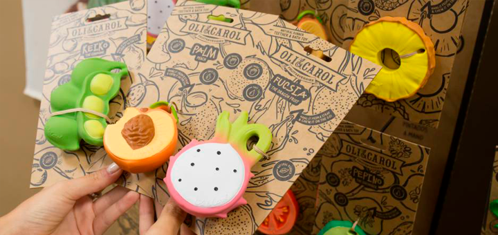 Oli & Carol, mordedores que animan a los niños a comer frutas y verduras