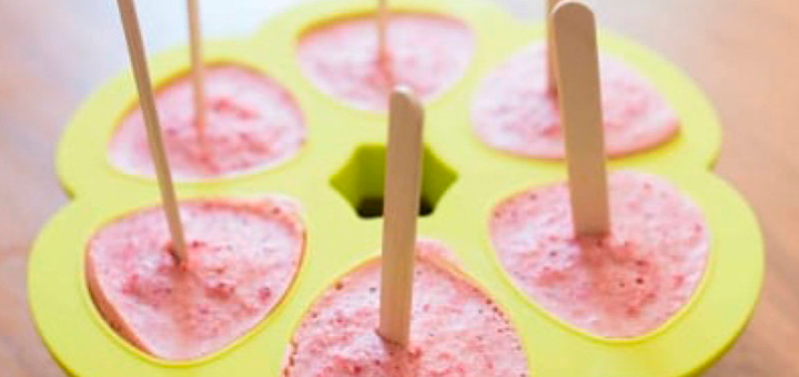 Paletas de Fresa con Yogur