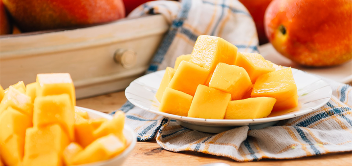 Puré de Mango, Plátano y leche de Coco