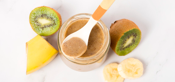 Papilla de Kiwi y Plátano
