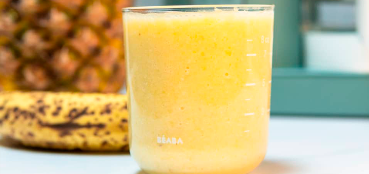 Papilla de Piña y Plátano