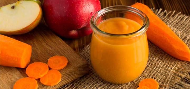 Papilla de Zanahoria, Mango y Manzana
