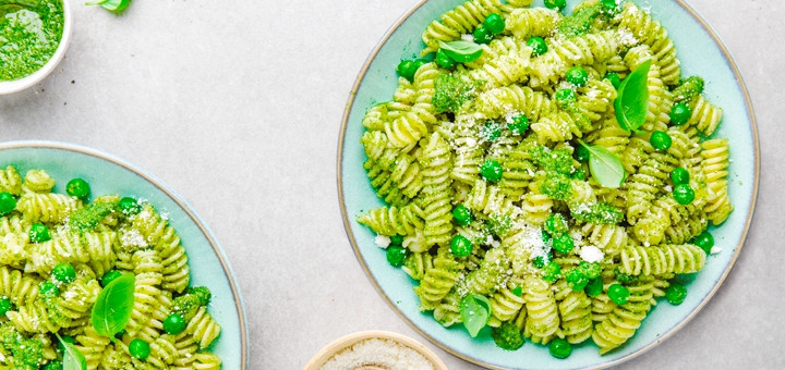 Fideos de Verduras con salsa de Brócoli