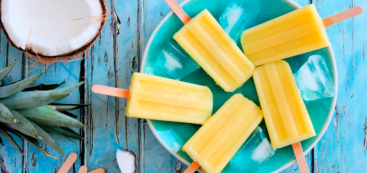 Paletas de Piña y Coco