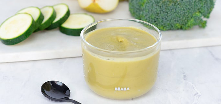 Pure de Brócoli con Zucchini y Manzana
