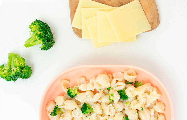 macarrones queso brocoli