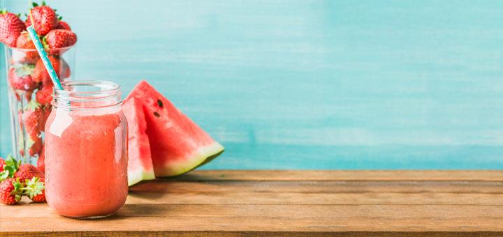 Smoothie de Sandia y Fresa