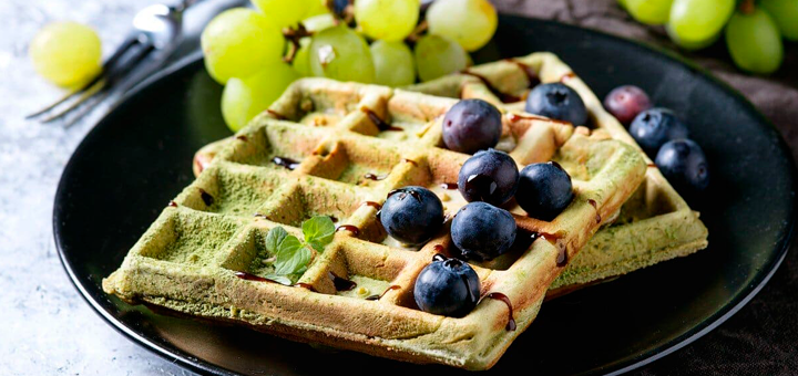 Waffles de Espinaca y Quinua