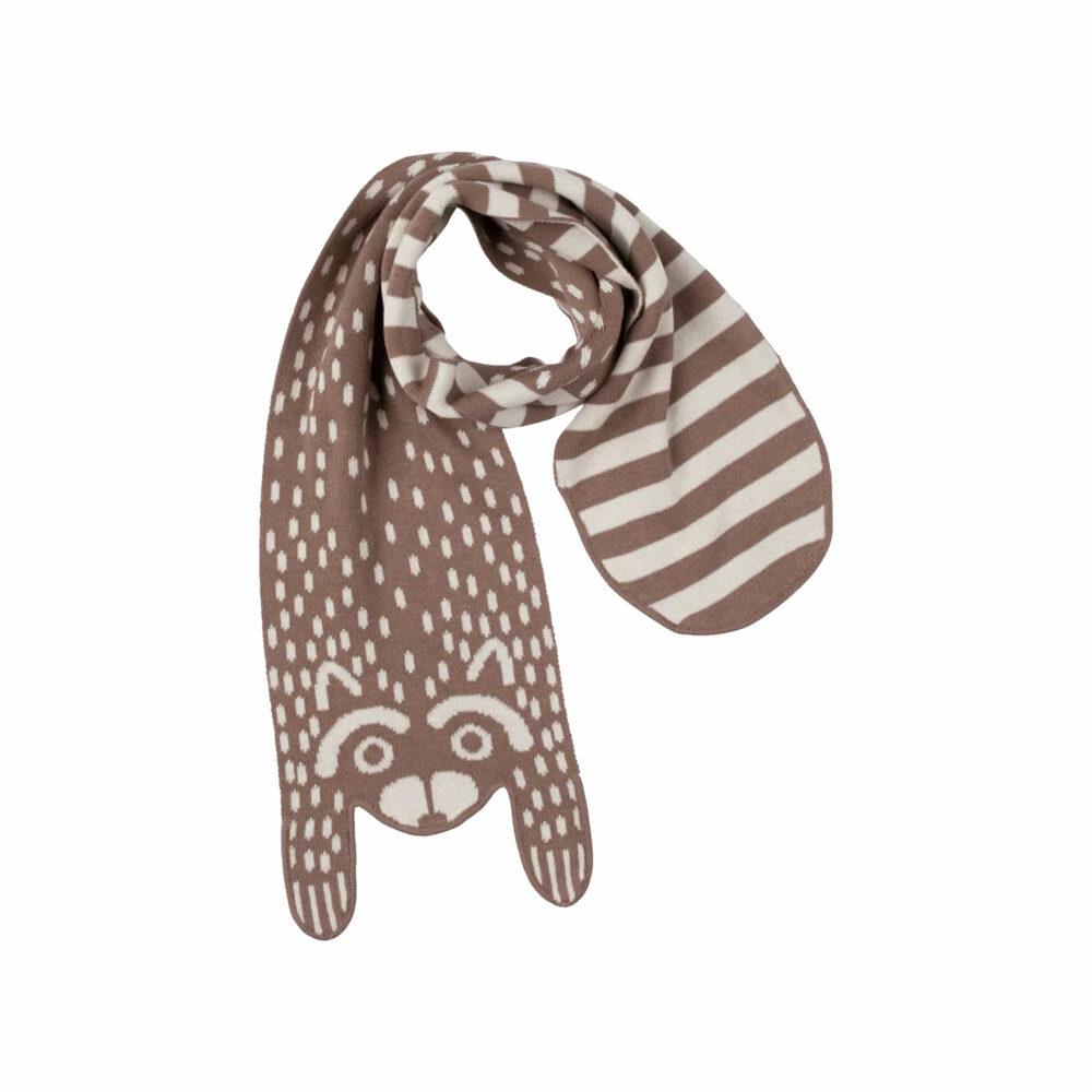 BUFANDA DE PUNTO AMAZED RACOON COLOR LIGHT TAUPE 100% ALGODÓN PIMA RED CARIBOU