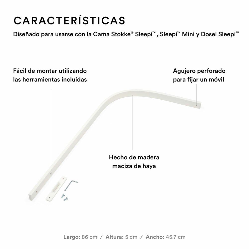MÁSTIL DE DOSEL PARA CUNA MINI SLEEPI V3 Y CUNA SLEEPI V3 MADERA DE HAYA STOKKE
