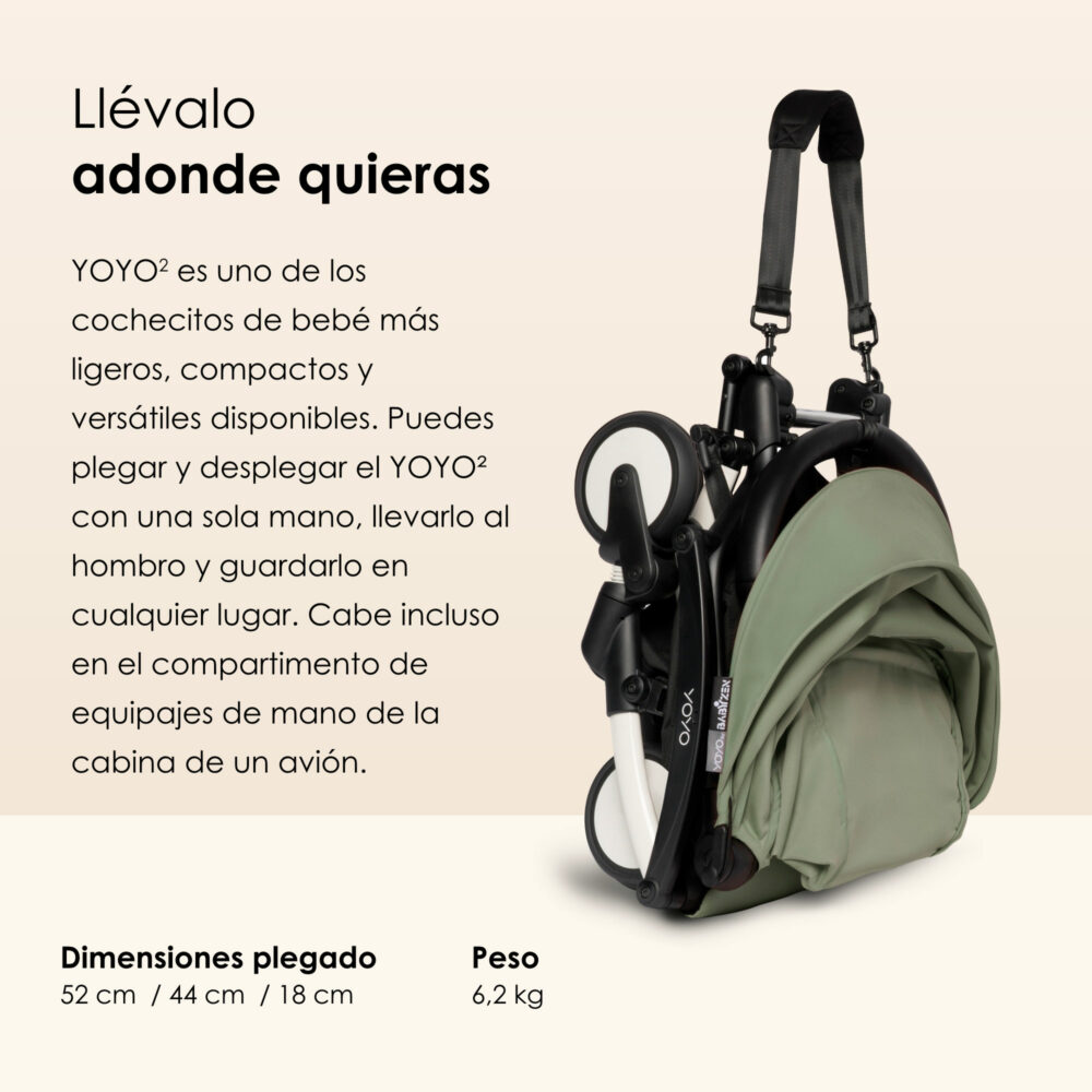 COCHE YOYO² CHASIS BLANCO TEXTIL 2DA ETAPA DE 6 MESES A 4 AÑOS