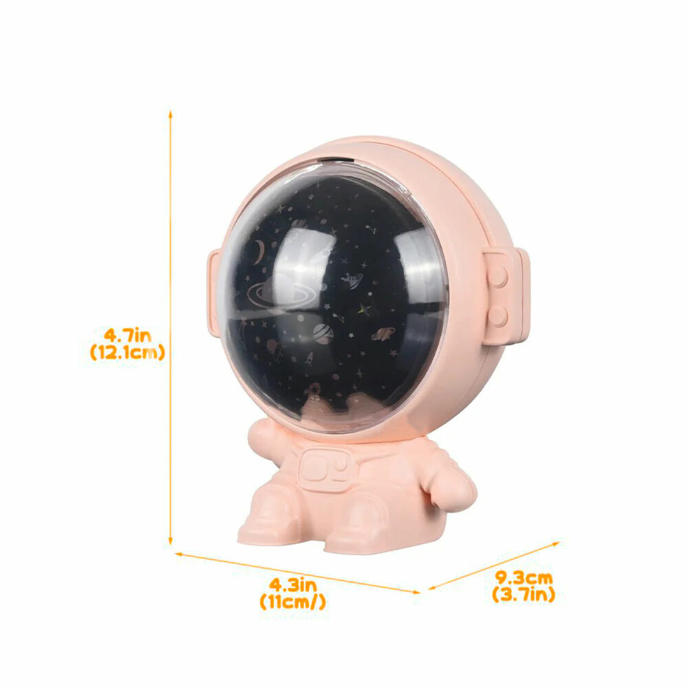 LÁMPARA LED PROYECTOR ASTRONAUTA COLOR ROSADO IMAGEN CASA