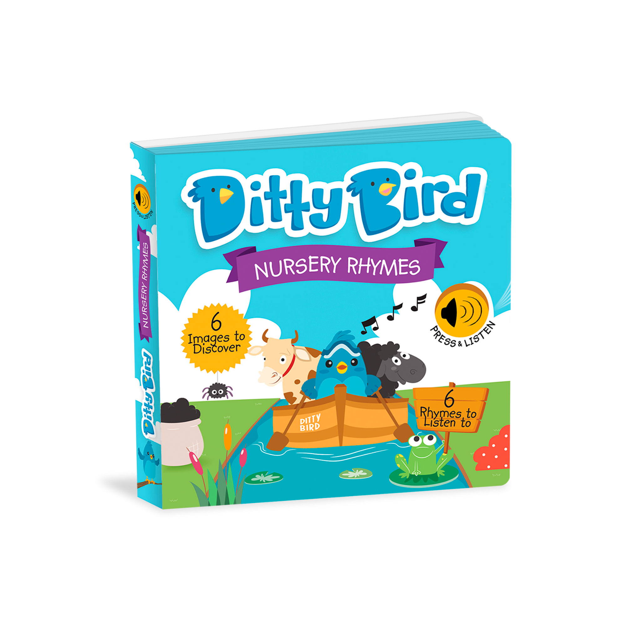 LIBRO MUSICAL SONIDOS DE ANIMALES DE SAFARI EN INGLÉS DITTY BIRD
