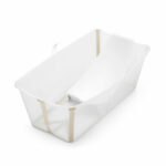 Pack Bañera Plegable FlexiBath Stokke – Baño Práctico y Seguro para el Bebé - FLEXIBATH SANDY BEIGE