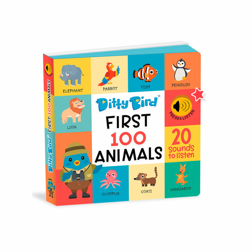 LIBRO MUSICAL MIS PRIMERAS 100 ANIMALES EN INGLÉS DITTY BIRD