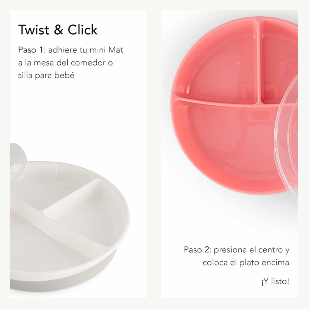 PLATO CON DIVISIONES TWISTCLICK CON BASE ANTIDESLAZANTE TWISTSHAKE