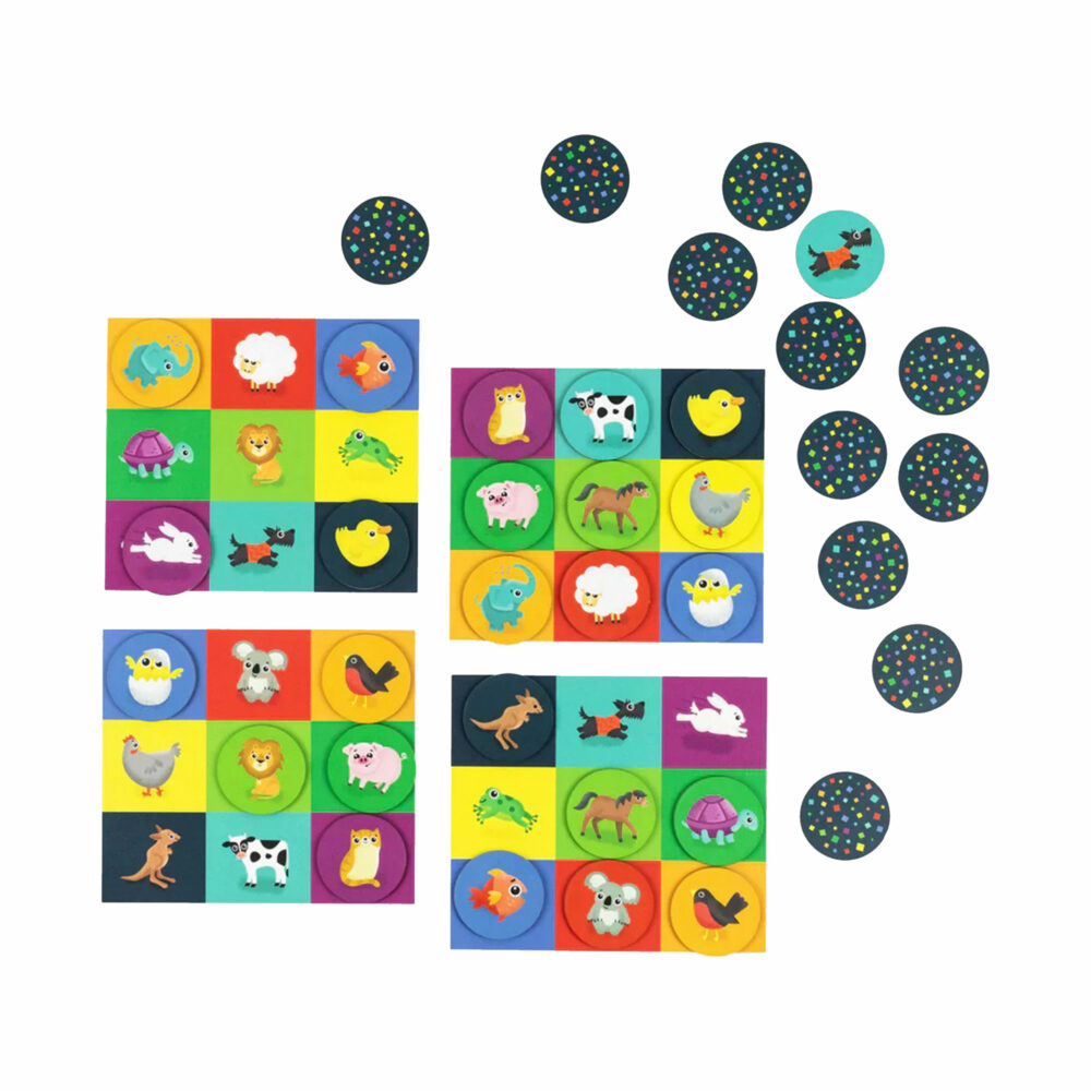JUEGO 2 EN 1 DE MEMORY + BINGO DE ANIMALES TIGER TRIBE