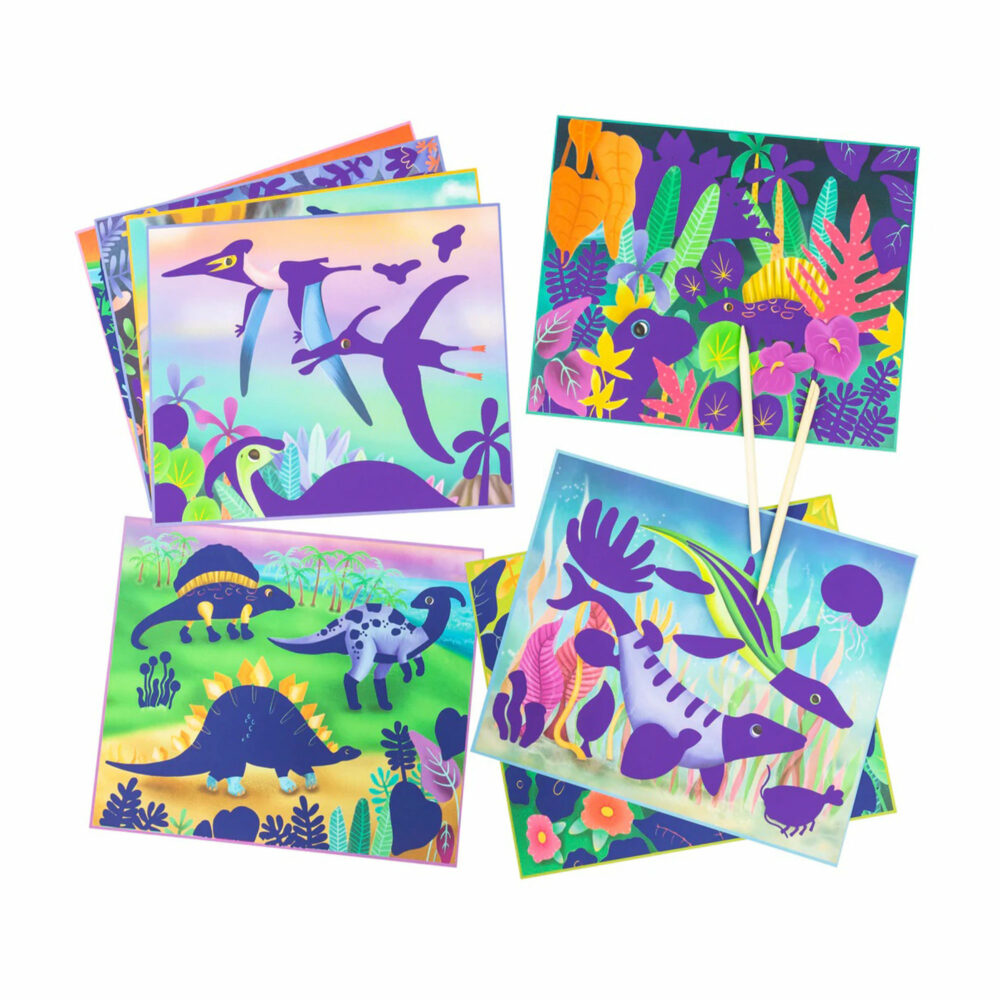 JUEGO DE SCRATCH ART DE DINOSARIOS TIGER TRIBE