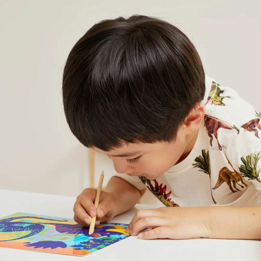 JUEGO DE SCRATCH ART DE DINOSARIOS TIGER TRIBE