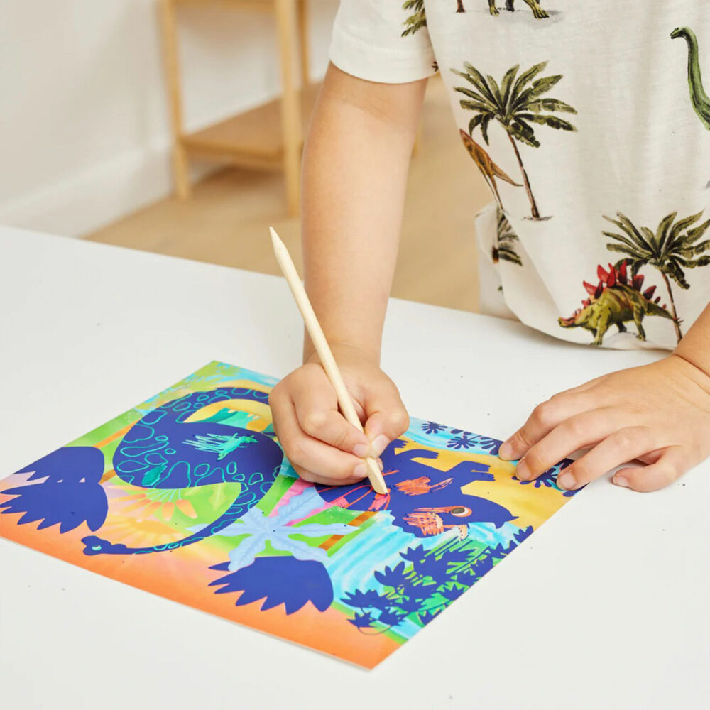 JUEGO DE SCRATCH ART DE DINOSARIOS TIGER TRIBE