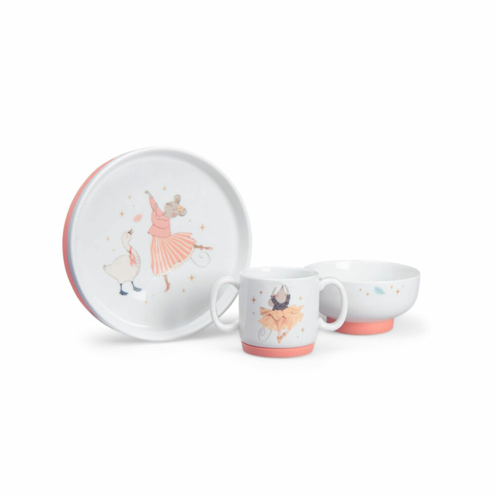 SET DE VAJILLA DE PORCELANA COLECCIÓN LE PETITE ECOLE DE DANSE