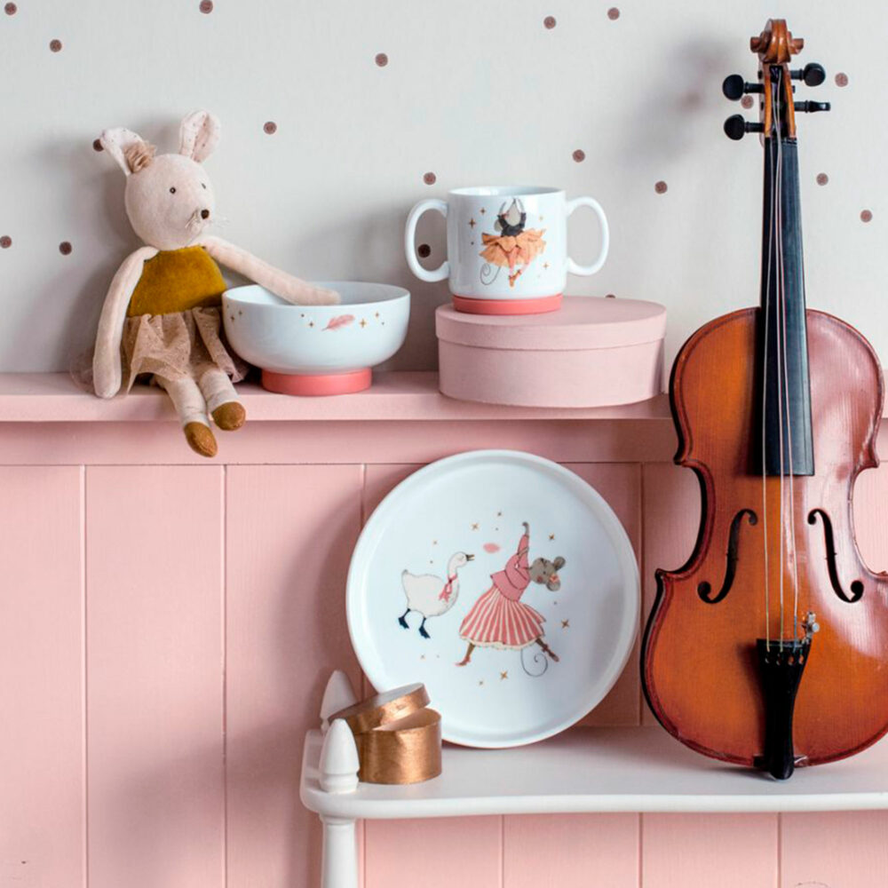 SET DE VAJILLA DE PORCELANA COLECCIÓN LE PETITE ECOLE DE DANSE