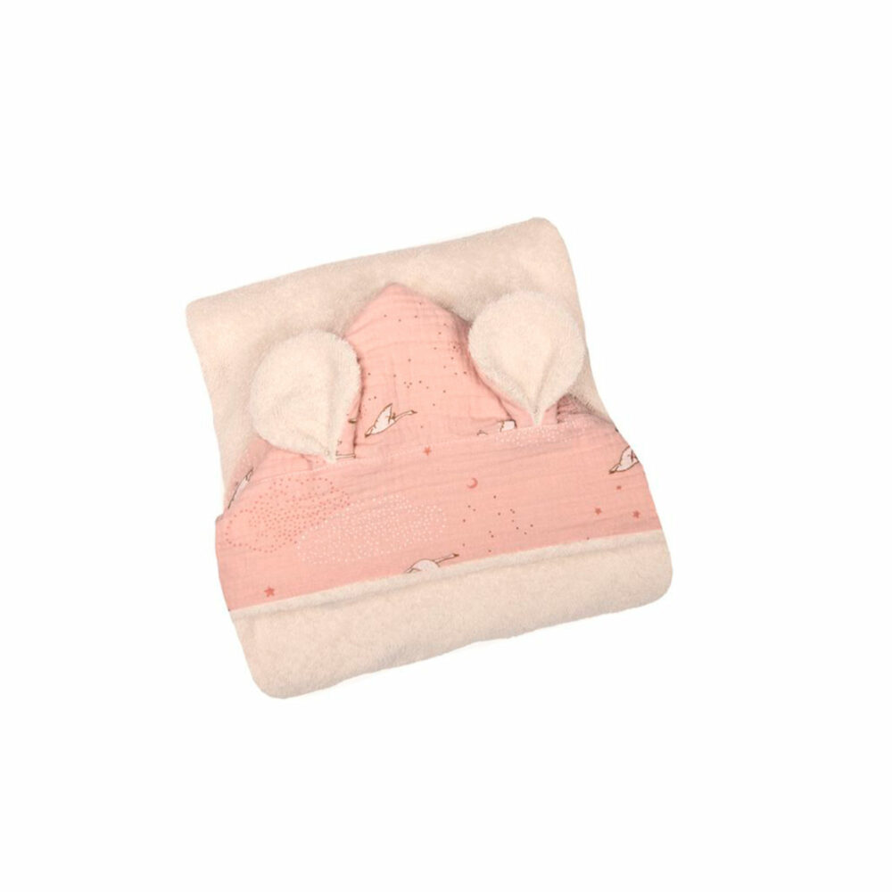 TOALLA DE BAÑO DE ALGODÓN CON CAPUCHA 80 X 80 CM COLECCIÓN LE PETITE ECOLE DE DANSE