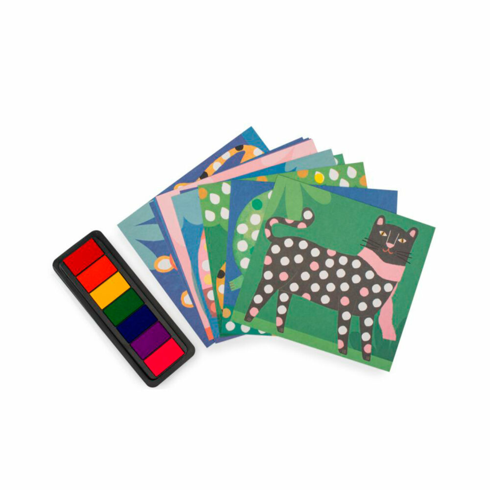 CAJA DE 7 TAMPONES DE COLORES COLECCIÓN TOUPITIS