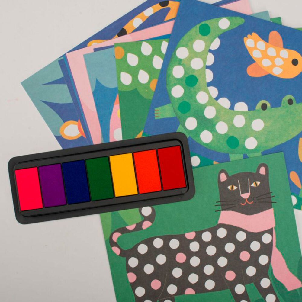 CAJA DE 7 TAMPONES DE COLORES COLECCIÓN TOUPITIS
