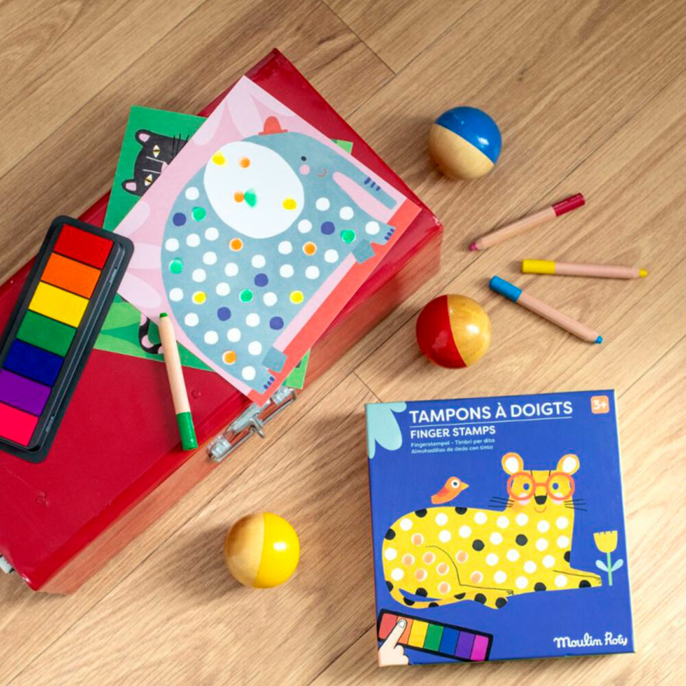 CAJA DE 7 TAMPONES DE COLORES COLECCIÓN TOUPITIS