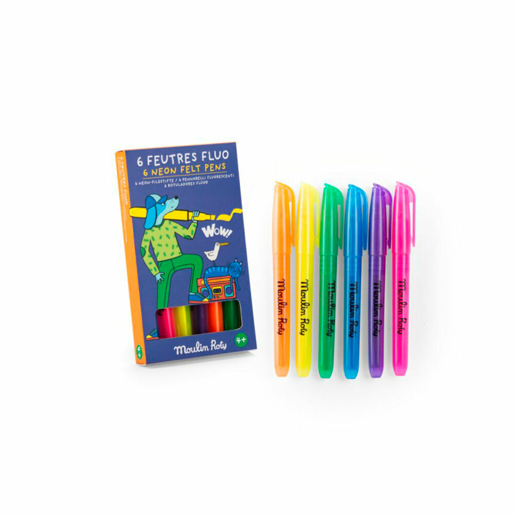 CAJA DE 6 BOLÍGRAFOS DE COLORES COLECCIÓN LES LOUFOQUES