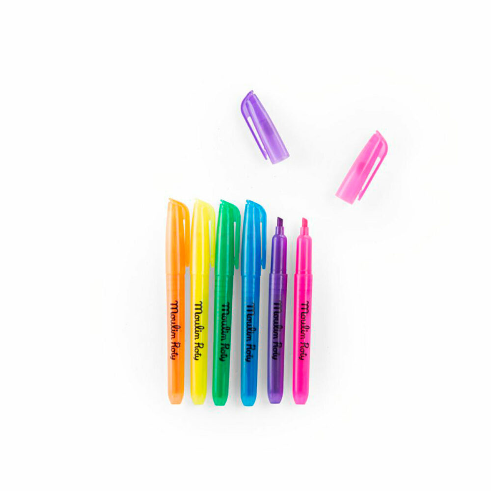 CAJA DE 6 BOLÍGRAFOS DE COLORES COLECCIÓN LES LOUFOQUES