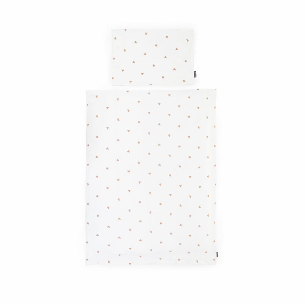 FUNDA NÓRDICA + FUNDA DE ALMOHADA 100 X 140 CM CORAZONES CHILDHOME