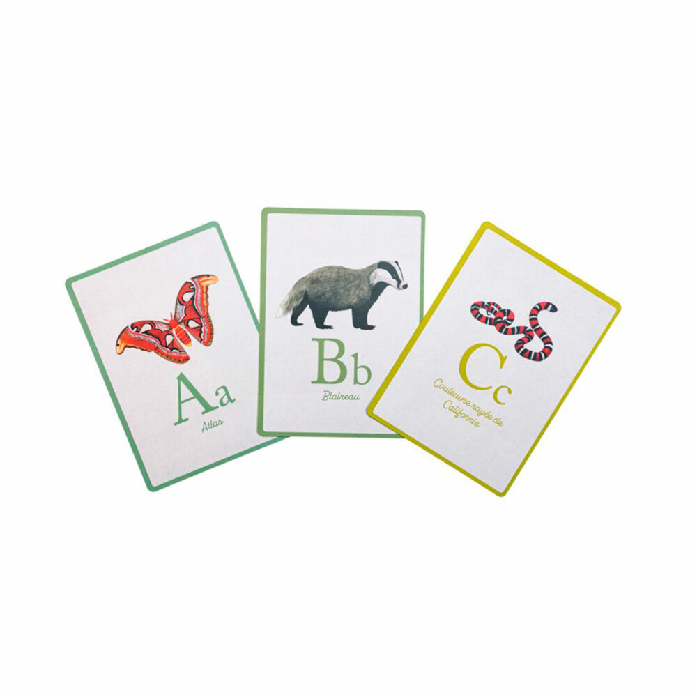 JUEGO DE 26 CARTAS DE ALFABETO COLECCIÓN TOUT AUTOUR DU MONDE