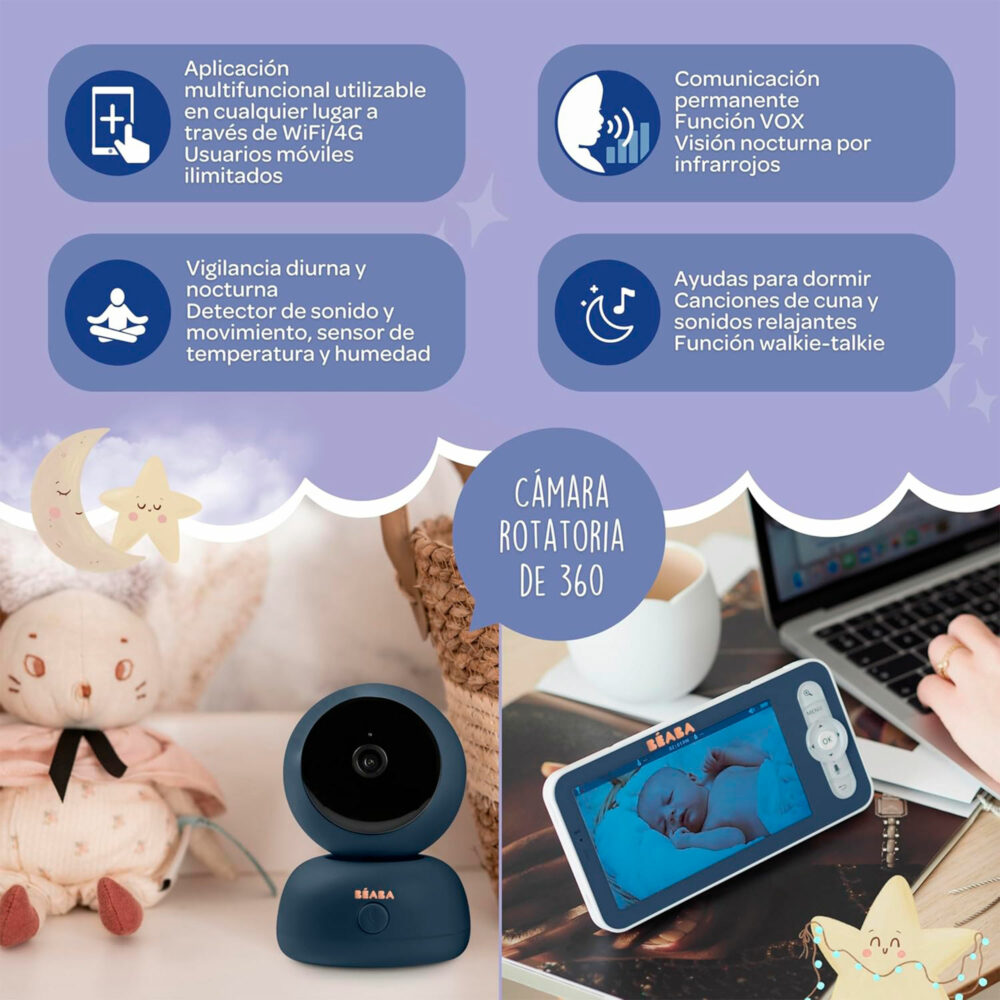 CÁMARA DE VIDEO VIGILANCIA FULL HD ZEN PREMIUM VISTA DE 360° BEABA