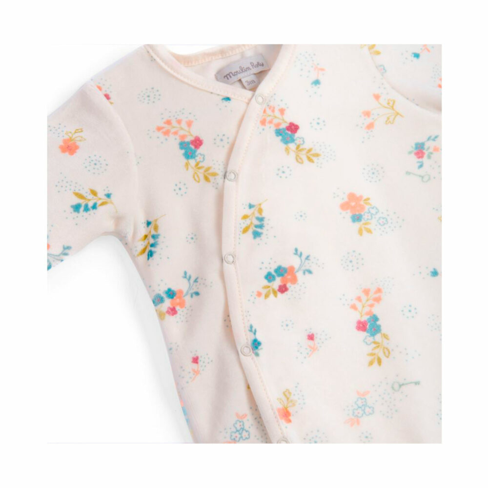 PIJAMA DE TERCIOPELO ESTAMPADO CON FLORES COLECCIÓN LE PETITE ECOLE DE DANSE