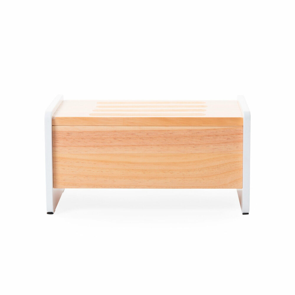 ESCALÓN DE MADERA 35 x 23 x 18 CM BLANCO NATURAL CHILDHOME