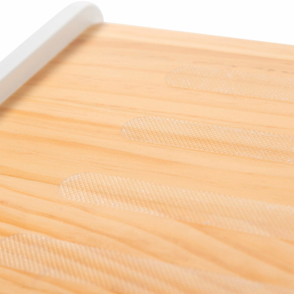 ESCALÓN DE MADERA 35 x 23 x 18 CM BLANCO NATURAL CHILDHOME