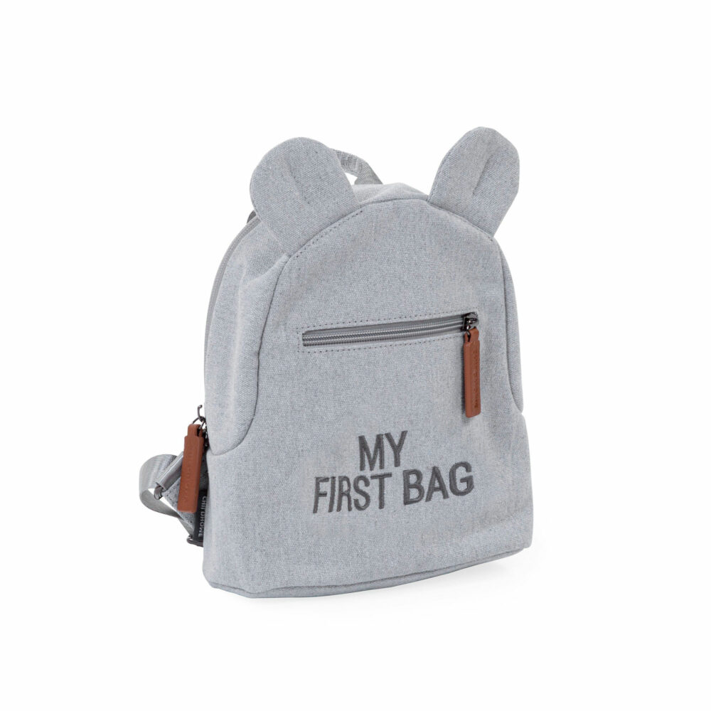 MOCHILA PARA NIÑOS DE LONA MY FIRST BAG GRIS CHILDHOME