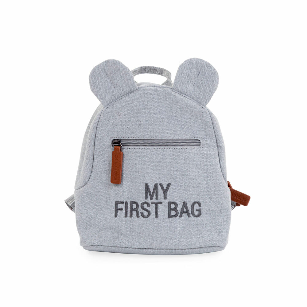 MOCHILA PARA NIÑOS DE LONA MY FIRST BAG GRIS CHILDHOME