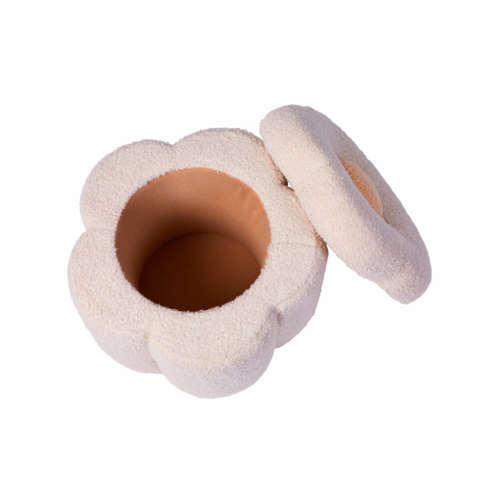 PUF FORMA DE FLOR Y CAJA DE JUGUETE 35 X 35 X 32 CM CHILDHOME